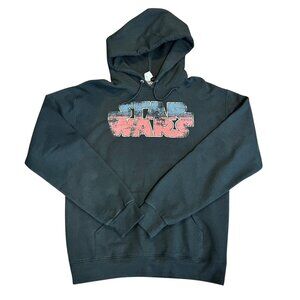 Star Wars Graphic Hoodie – Jerzees Nublend – Black – Size M – 50/50 Blend
